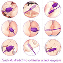 Purple The Rose Toy Tongue Vibrator With Thrusting Dildo - xbelo