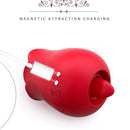 Rends Rose Toy Tongue & Sucking Vibrator Red - xbelo