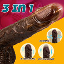 9 Vibrating 3 Telescoping Swing Realistic Dildo Vibrator 8.86 INCH - xbelo
